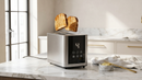 Tornado Digital 2-Slice Toaster 800W: Brushed SS, LED Touch Ctrl, 100x100mm, 7 Levels, Self-Centering, Defrost/Reheat/Cancel