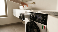 Tornado 8kg Front Load Inverter Washer: 1400rpm, A Eff, Steam Prog, Rapid 15min, Self-Clean Drum, 15 Progs, Auto Balance.
