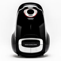 Tornado Bagged Cylinder Vacuum: 800W/210W Suction, 4L Cloth Bag, H10 HEPA, 8m Cable/11m Radius, Eco Brush.