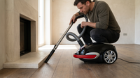 Tornado Bagged Cylinder Vacuum: 800W/210W Suction, 4L Cloth Bag, H10 HEPA, 8m Cable/11m Radius, Eco Brush.