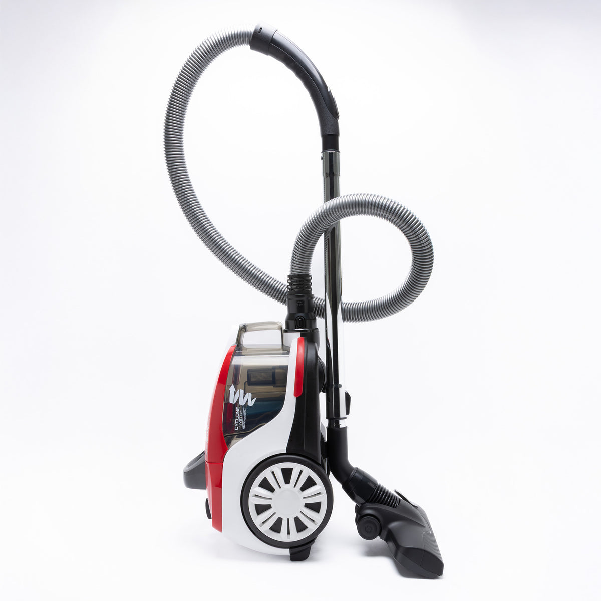 Tornado Bagless Cylinder Vacuum: 800W/145W Suction, 1.8L Dust Bin, Dual HEPA (H10+H13), 5m Cable/8m Radius, Eco Brush.
