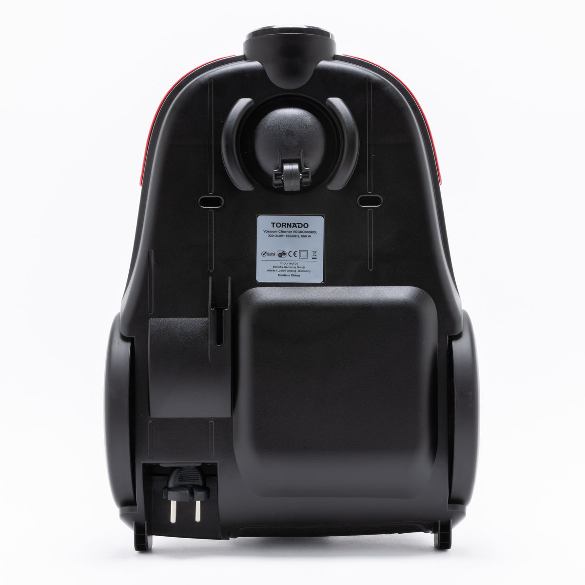 Tornado Bagless Cylinder Vacuum: 800W/145W Suction, 1.8L Dust Bin, Dual HEPA (H10+H13), 5m Cable/8m Radius, Eco Brush.