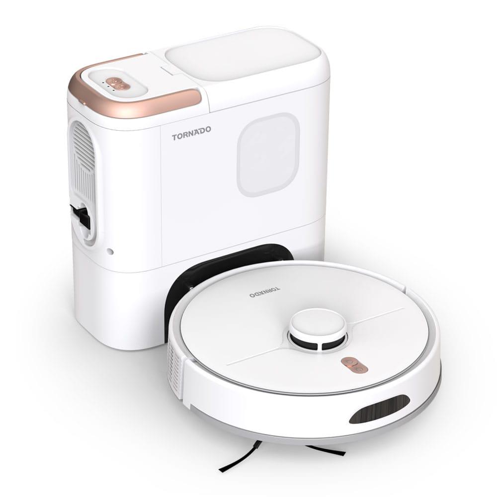 Tornado 5-in-1 Pet Robot Vacuum: 3000Pa, LIDAR Nav, Self-Empty Base w/Handheld, 210min Runtime, Mop/Groom Kit