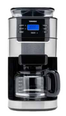 Tornado Grind & Brew Coffee Machine: Conical Burr Grinder, 200g Hopper, 1.5L Tank, 12 Cups, Stepless Grind, LCD Ctrl, 75-85°C Brew