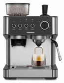 Tornado 20-Bar Portafilter Coffee Machine: Conical Burr Grinder (30 Settings), 2.3L Tank, Steam Wand, Dual Boiler, Rotary Ctrl, Cup Warmer