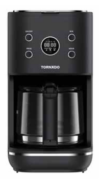 Tornado Retro American Coffee Machine: 1000W, 1.5L Tank (12 Cups), Keep-Warm 40min, Anti-Drip, Reusable Filter, LED Indicator