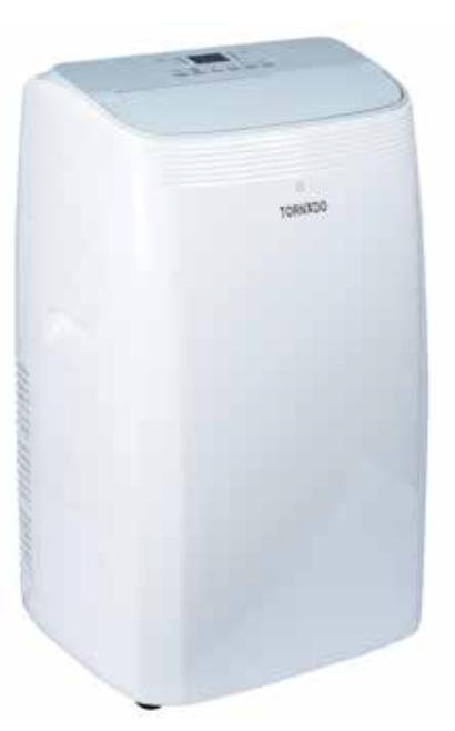 Tornado 7000BTU Portable AC: 2.05kW Cool, A Eff, Quiet 50-53dB, R290 Eco Refrig, 18-32°C, Sleep/Timer/Auto Restart, Washable Filter