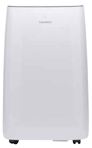 Tornado 9000BTU Portable AC & Heat Pump: 2.64kW Cool/3.4kW Heat, A Eff, Quiet 48-51dB, R290, 18-32°C Cool/13-27°C Heat, Sleep/Timer