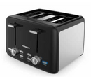 Tornado 4-Slice Toaster 1600W: 120x120mm Slots, 7 Levels, Defrost/Reheat/Cancel, High-Lift, Crumb Tray/Cord Storage