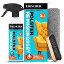Kit di pulizia per tappezzeria 3 in 1: detergente per tappezzeria, spazzola, panno in microfibra - 500 ml