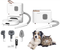 Tornado 5-in-1 Pet Robot Vacuum: 3000Pa, LIDAR Nav, Self-Empty Base w/Handheld, 210min Runtime, Mop/Groom Kit