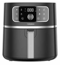 Tornado 5.7L Air Fryer: 1450-1750W, 360° Cyclone Air, 8 Presets incl. Dehydrate, Touch LED, Non-Stick Basket, Serves 8